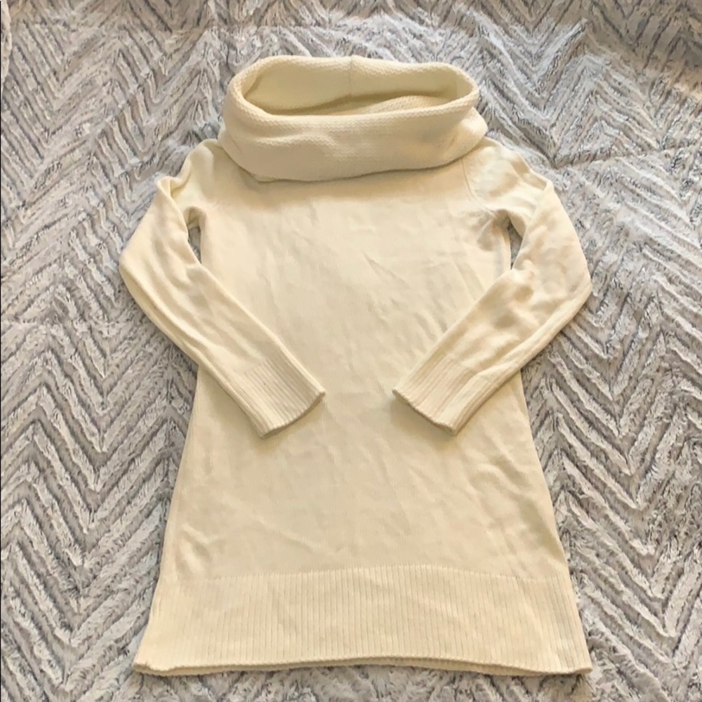 Cream Cowl Neck Sweater